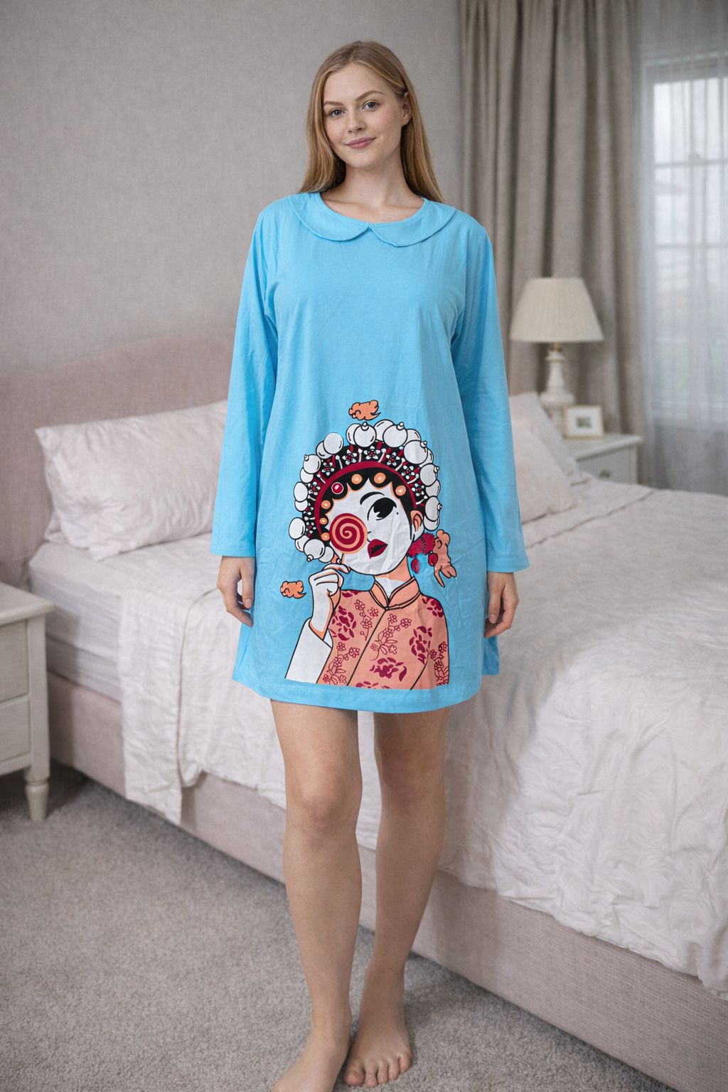 D'MAYE Celeste Opera Print Lounge Dress