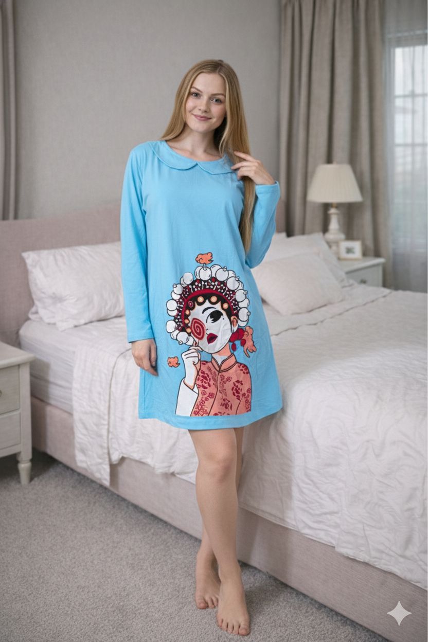 D'MAYE Celeste Opera Print Lounge Dress