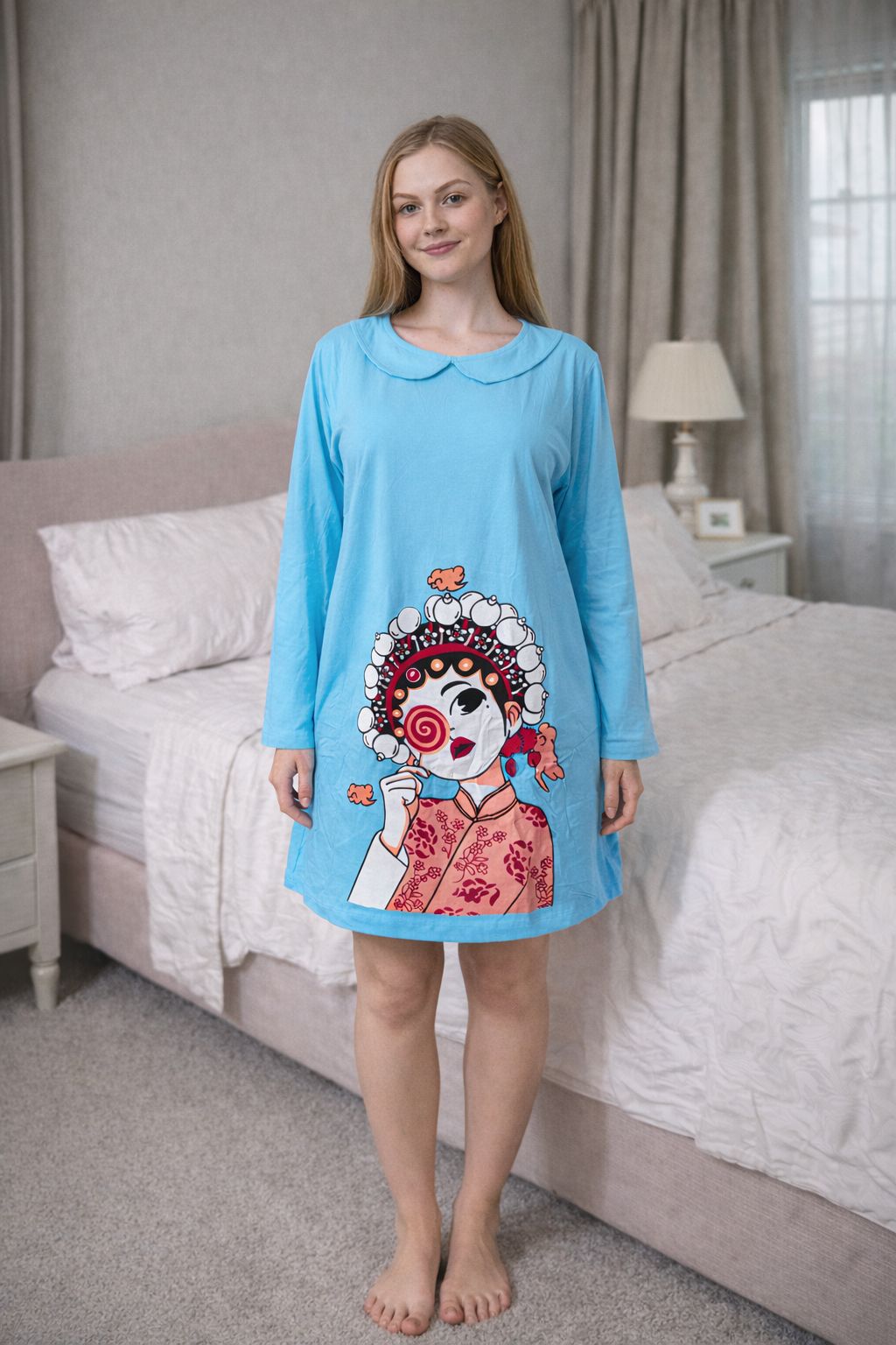 D'MAYE Celeste Opera Print Lounge Dress