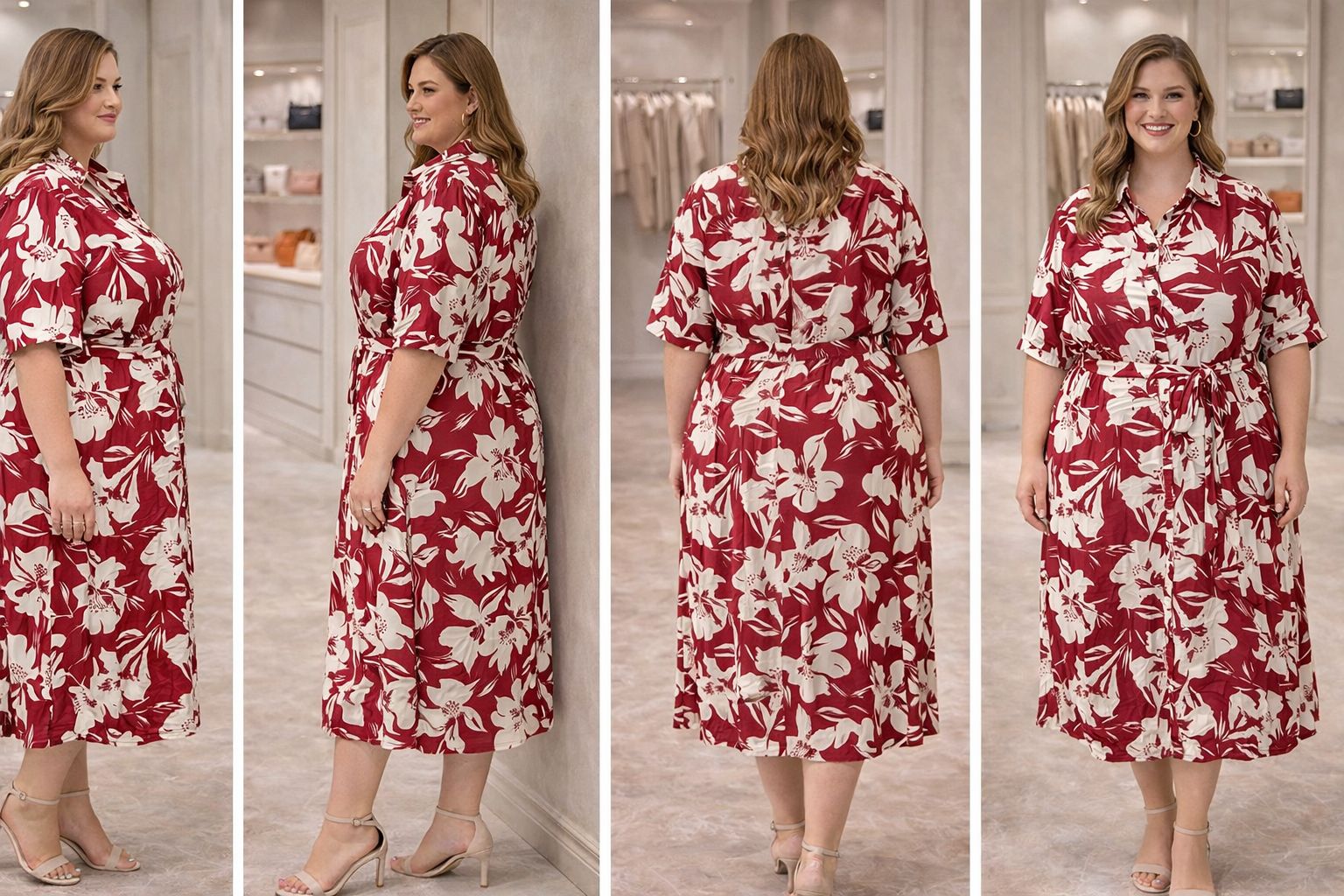 Plus size shirt dress