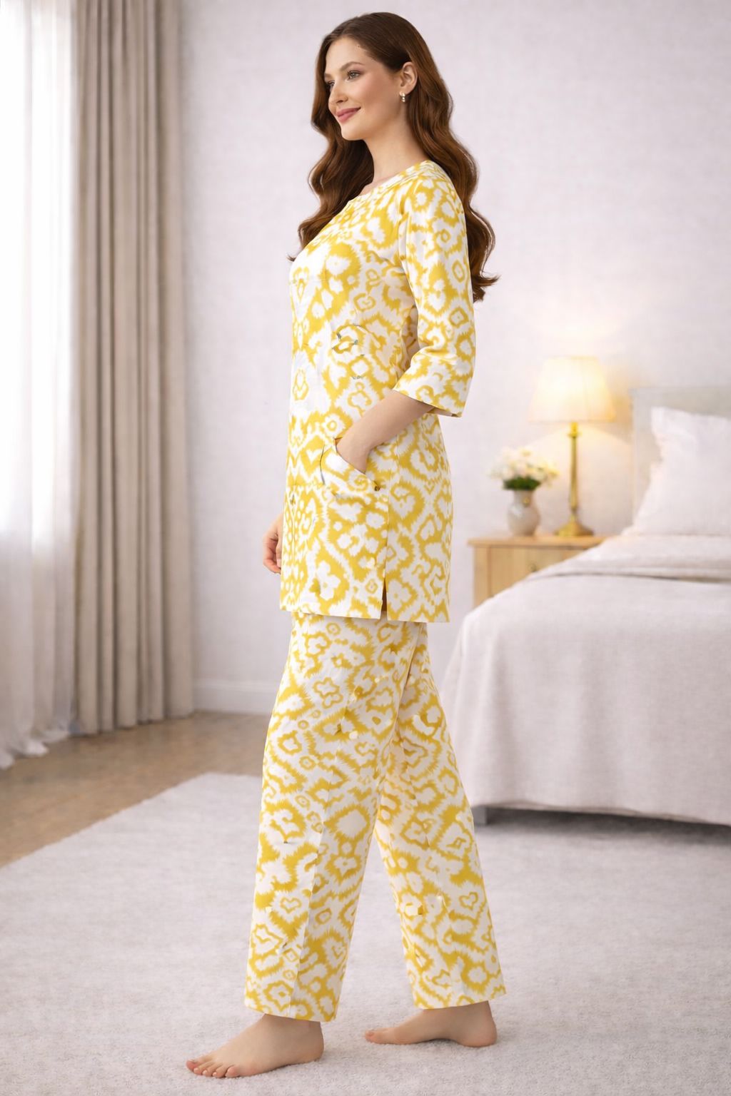 D'MAYE Sunlit Ikat Yellow Co-ord Set