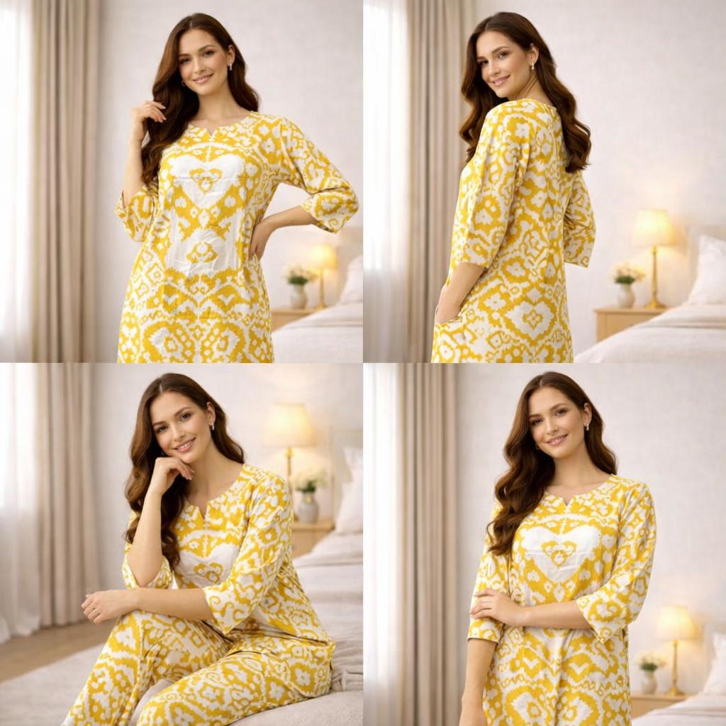 D'MAYE Sunlit Ikat Yellow Co-ord Set