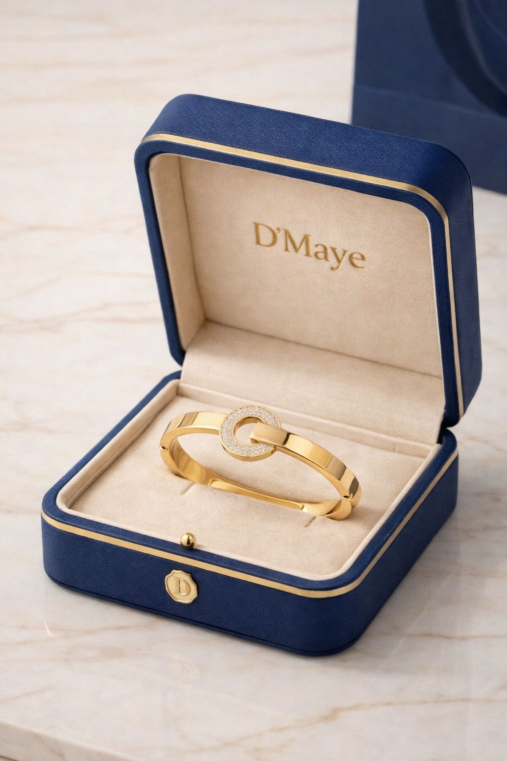 D’MAYE Halo Crystal Gold Bracelet