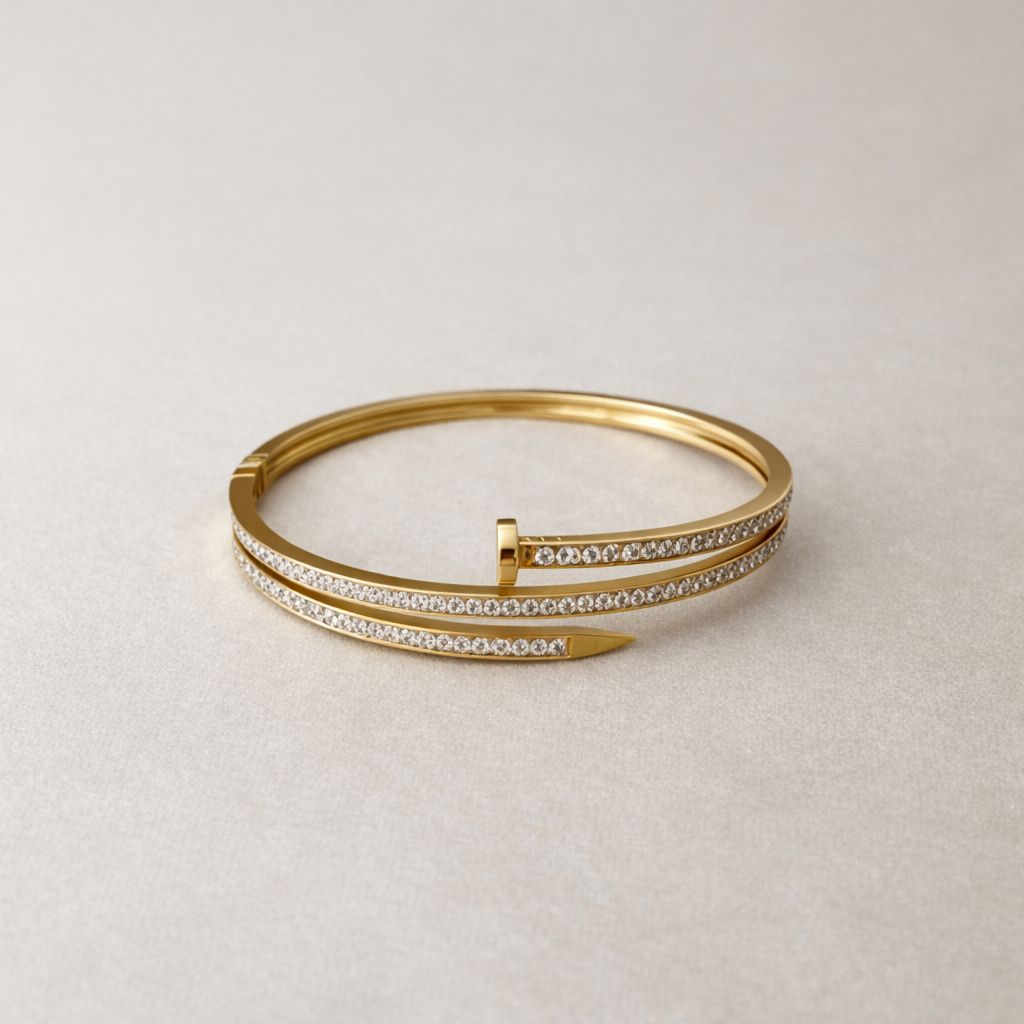 D’MAYE Crystal Nail Cuff Bracelet