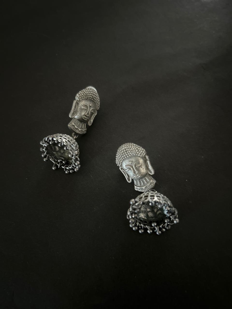D'MAYE Buddha Antique Jhumka Earrings
