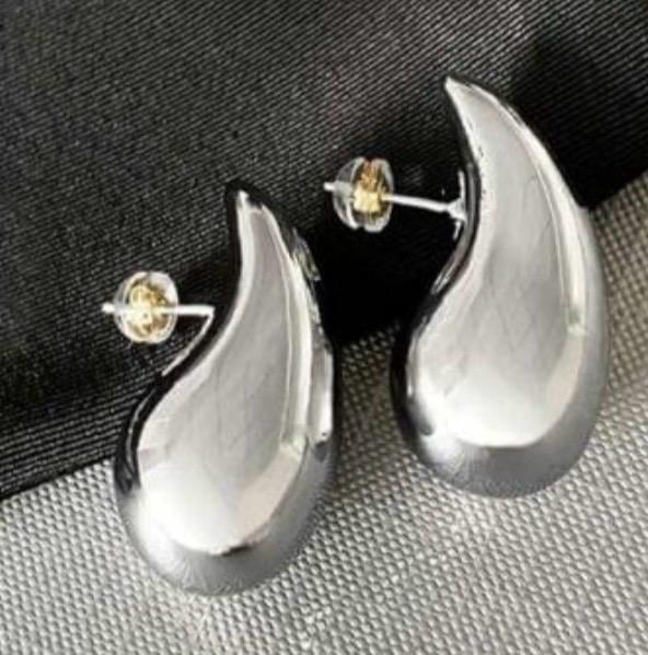 D'MAYE  SilverTear Drop Statement Earrings