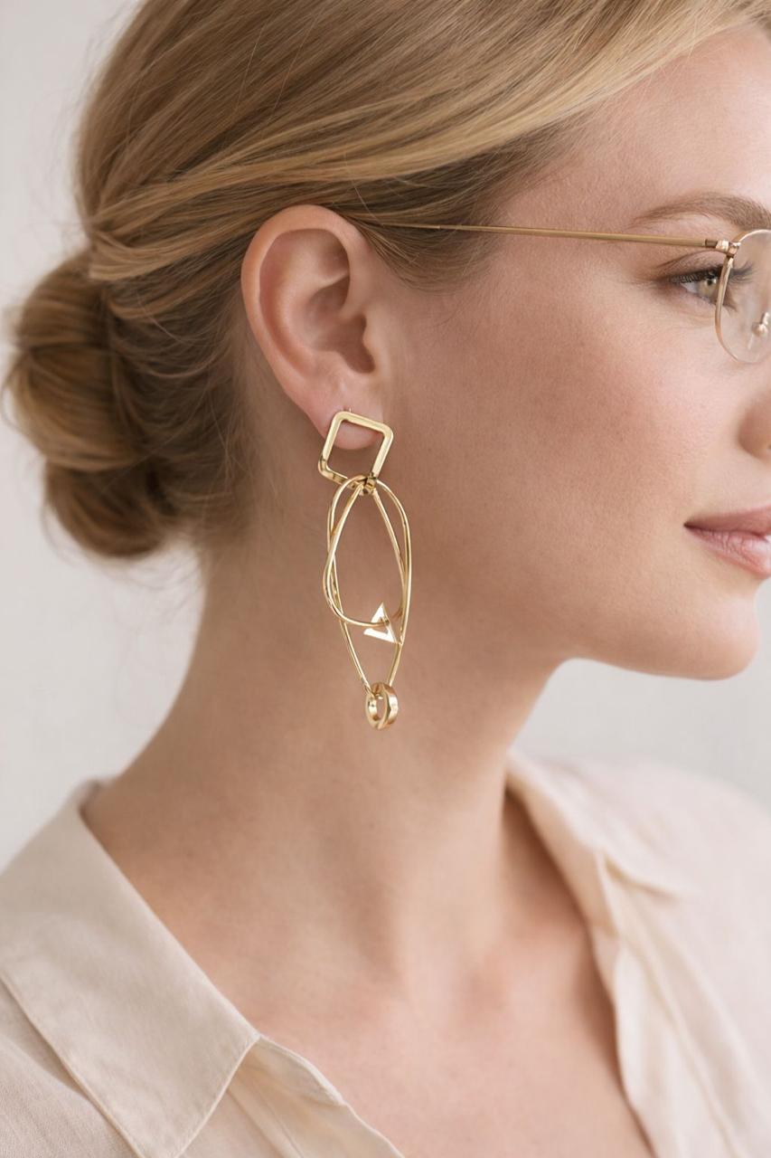 D'MAYE Modern Abstract Dangle Earrings for Women