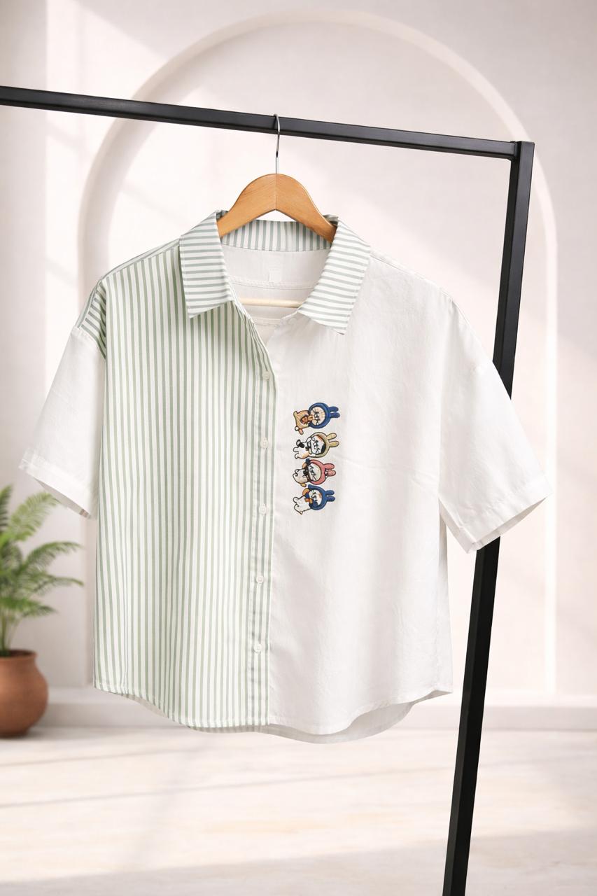 Premium Striped Embroidered Casual Shirts Collection