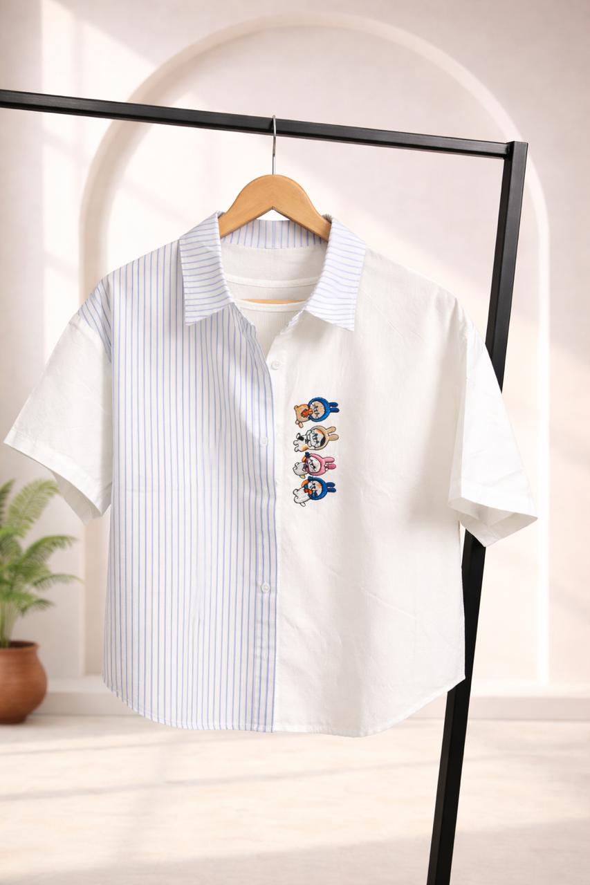 Premium Striped Embroidered Casual Shirts Collection