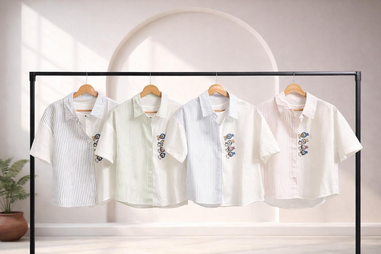 Premium Striped Embroidered Casual Shirts Collection