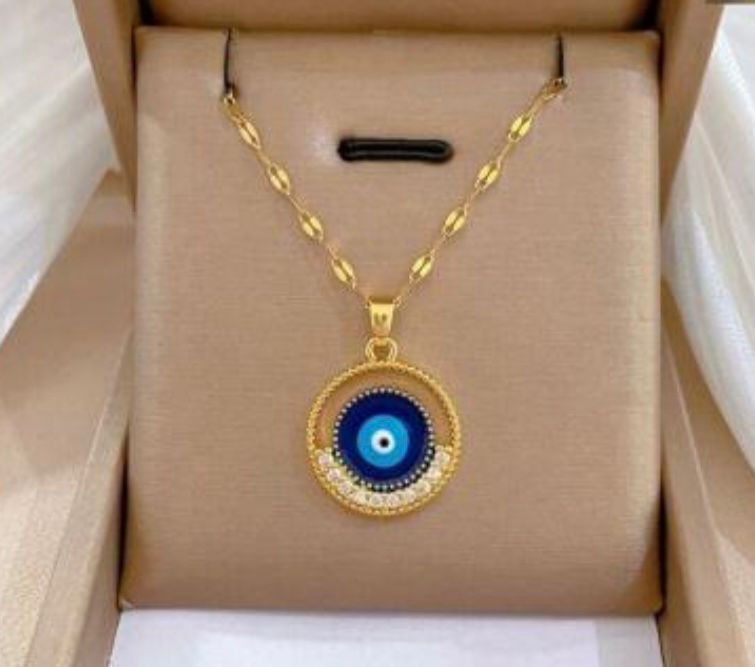 D’MAYE Evil Eye Anti-Tarnish Gold Pendant Necklace