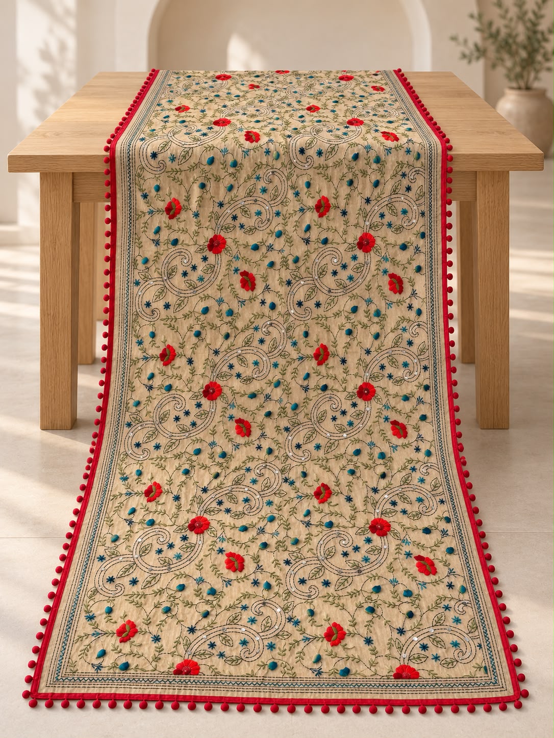 Designer Floral Embroidered Dupatta for Women – Multicolour Collection