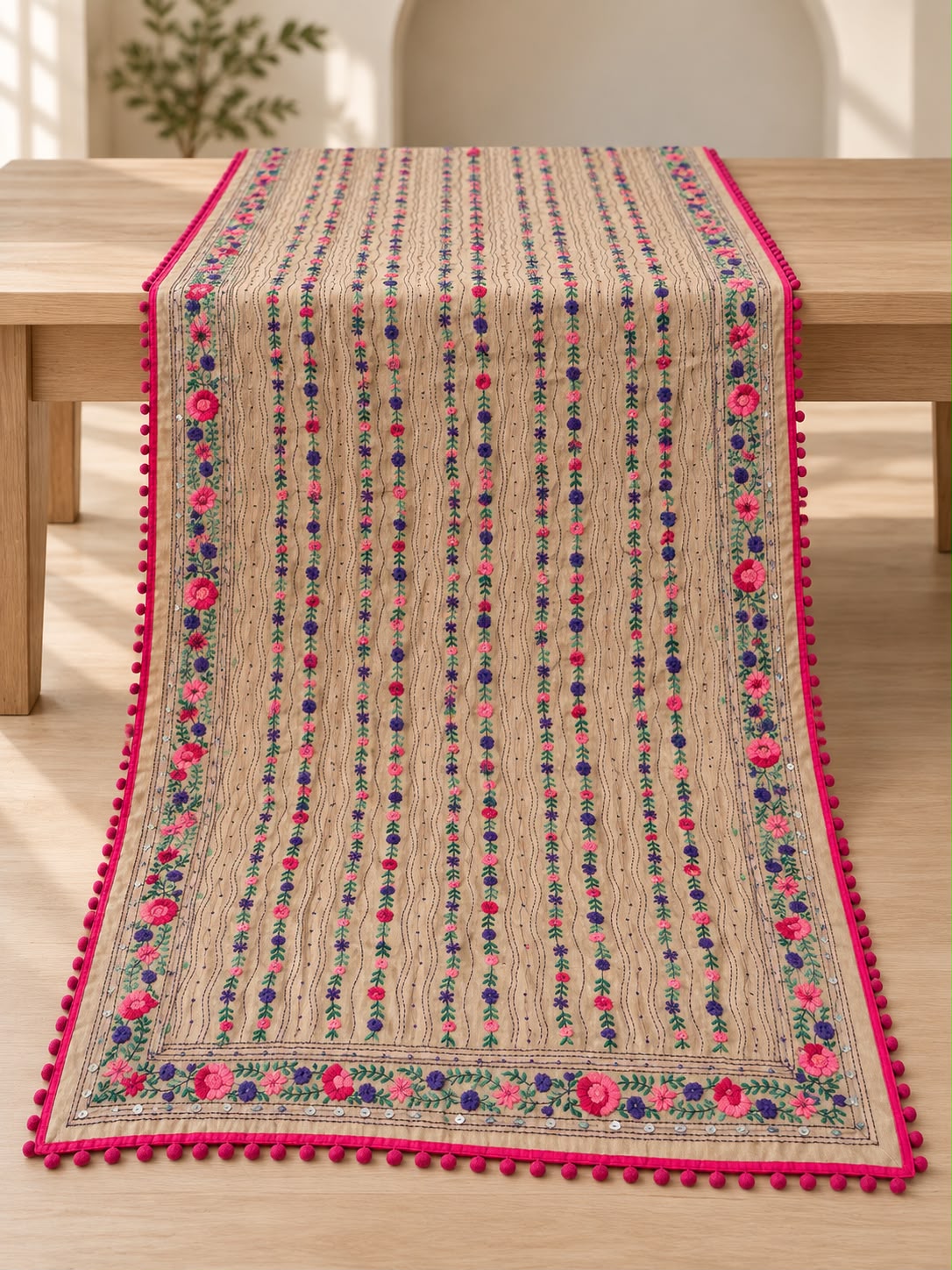 Designer Floral Embroidered Dupatta for Women – Multicolour Collection