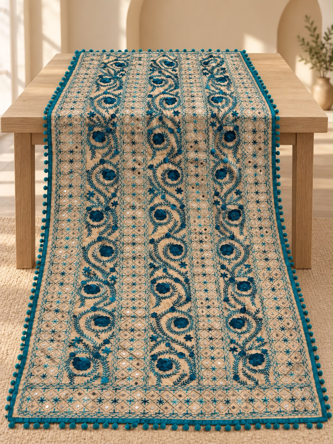Designer Floral Embroidered Dupatta for Women – Multicolour Collection